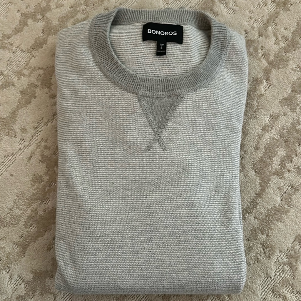 Bonobos Cotton Cashmere Crew Neck Large, Slim